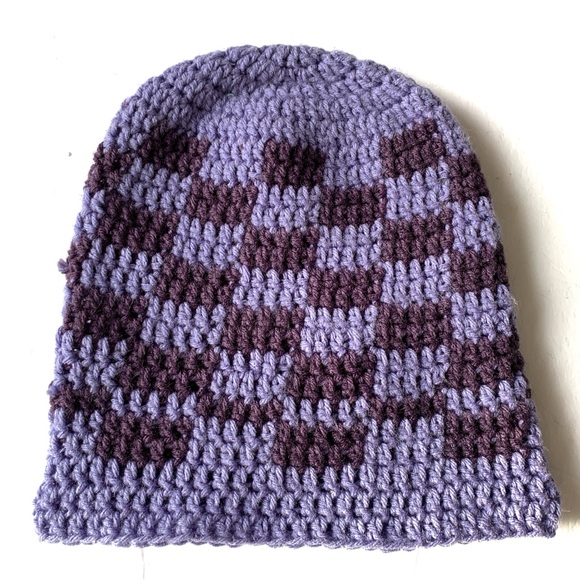 Crochet Balaclava Checkered Skirt Mask Winter Hat - Picture 10 of 10